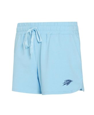 Women's Light Blue Oklahoma City Thunder Elevation Tri-Blend Long Sleeve T-Shirt and Shorts Set