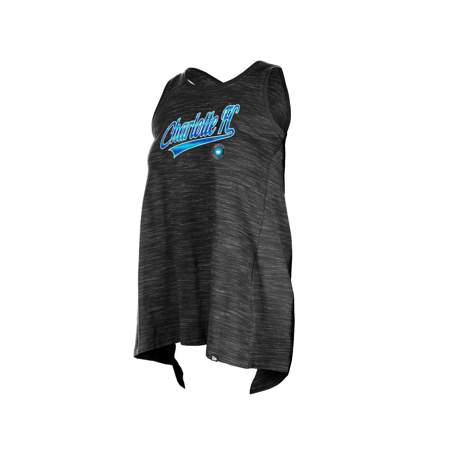 Женский топ 5th & Ocean by New Era Black Charlotte FC Athletic Cross Back — фото 2
