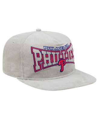 Men's Gray Philadelphia Phillies Corduroy Golfer Snapback Hat