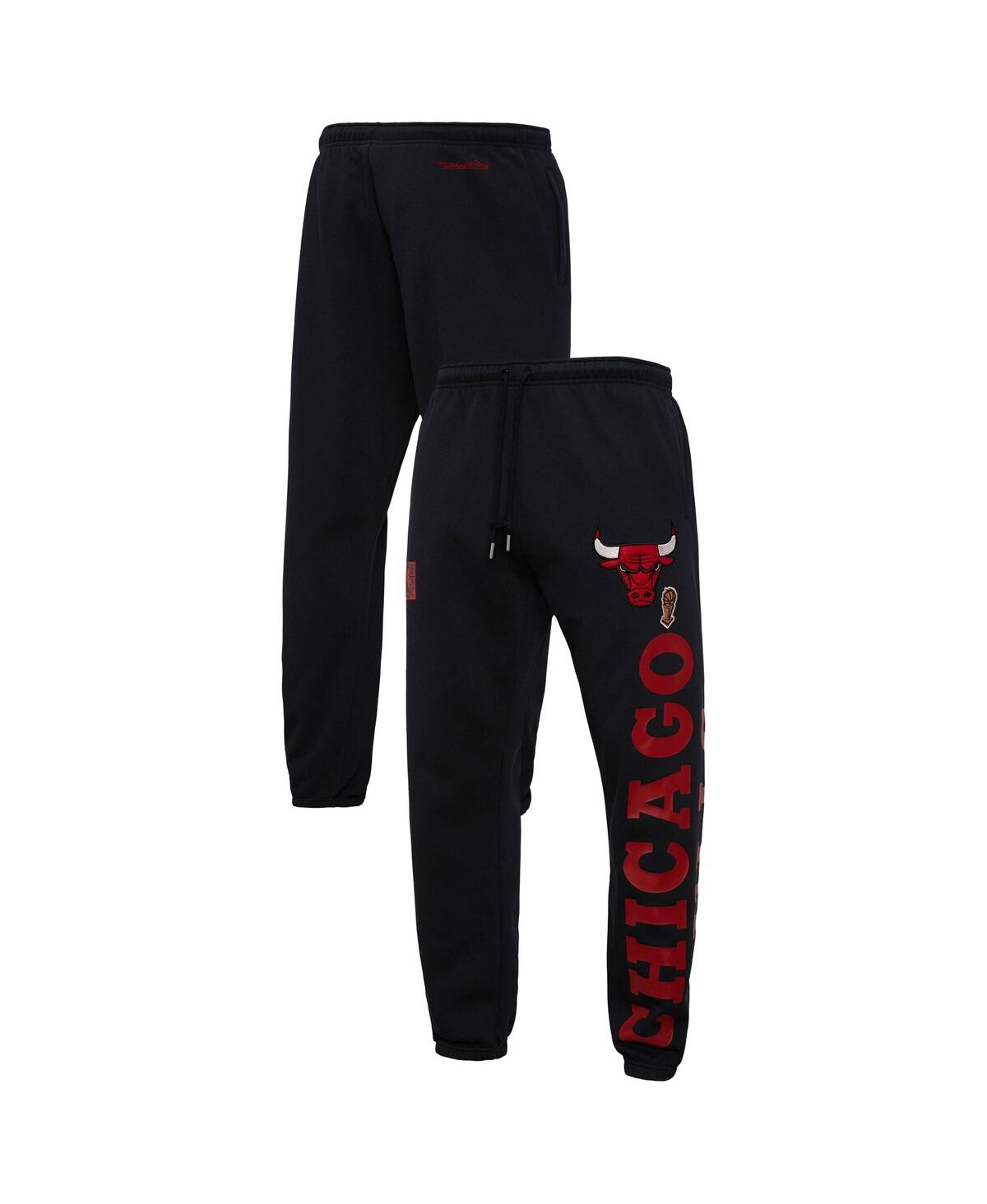 Men's Black Chicago Bulls Hardwood Classics Team Origins Pants - Black