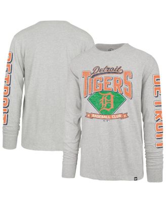 '47 Brand - Men's Gray Detroit Tigers Fair Ball Franklin Long Sleeve T-Shirt