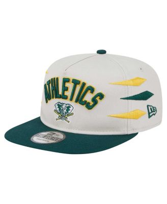 New Era - Men's Cream Athletics Iron Golfer Snapback Hat