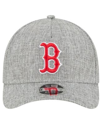 Men's Gray Boston Red Sox Cotton Weave M-Crown A-Frame 9FORTY Adjustable Hat