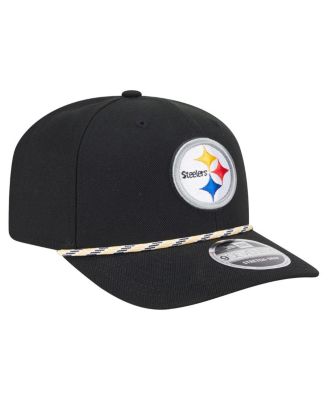 Men's Black Pittsburgh Steelers Gameday Multi Rope 9SEVENTY Stretch-Snap Hat
