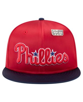 Men's Red/Navy Philadelphia Phillies Satin 59FIFTY Fitted Hat