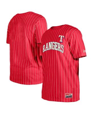 New Era - Men's Red Texas Rangers Throwback Pinstripe T-Shirt