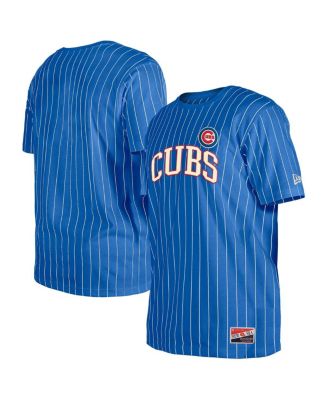 New Era - Men's Royal Chicago Cubs Throwback Pinstripe T-Shirt
