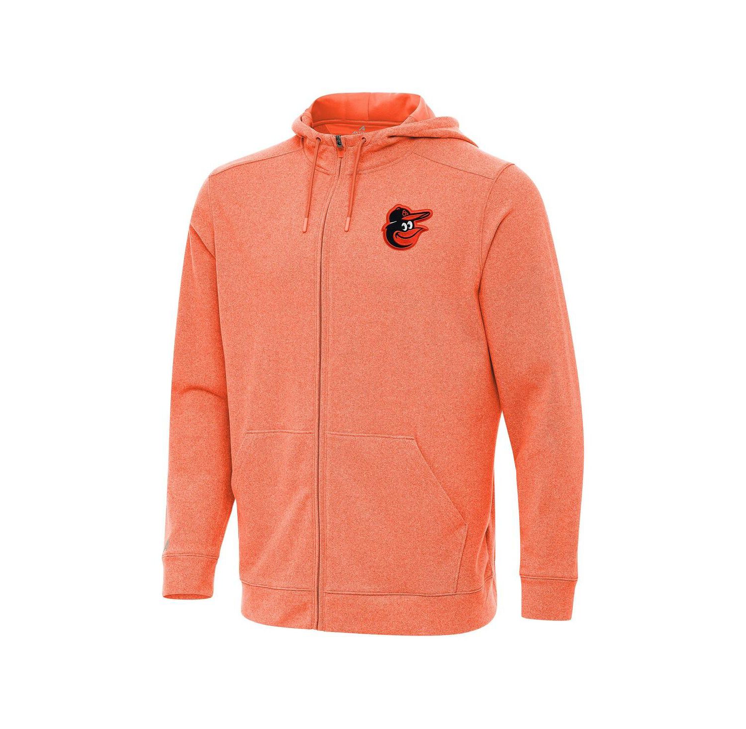 Men's Heather Orange Baltimore Orioles Effortless Full-Zip Hooded Jacket