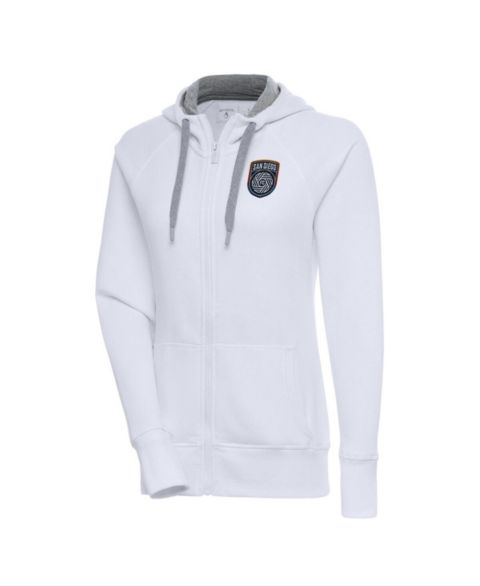 Женские худи Antigua Women's White San Diego FC Victory Full-Zip Jacket