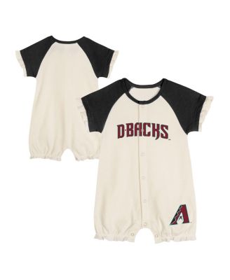 Outerstuff - Baby Boys and Girls White Arizona Diamondbacks Slide Run Raglan Coveralls