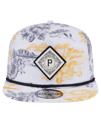Men's White Pittsburgh Pirates Printed Island Golfer Snapback Hat