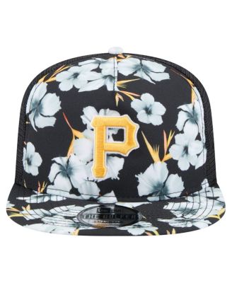 Men's Black Pittsburgh Pirates Adventure Pattern Golfer Trucker Snapback Hat