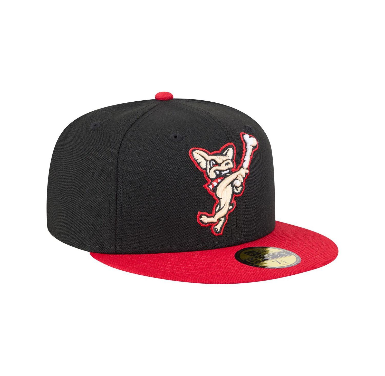 Men's Black/Red El Paso Chihuahuas Authentic Collection 59FIFTY Fitted Hat
