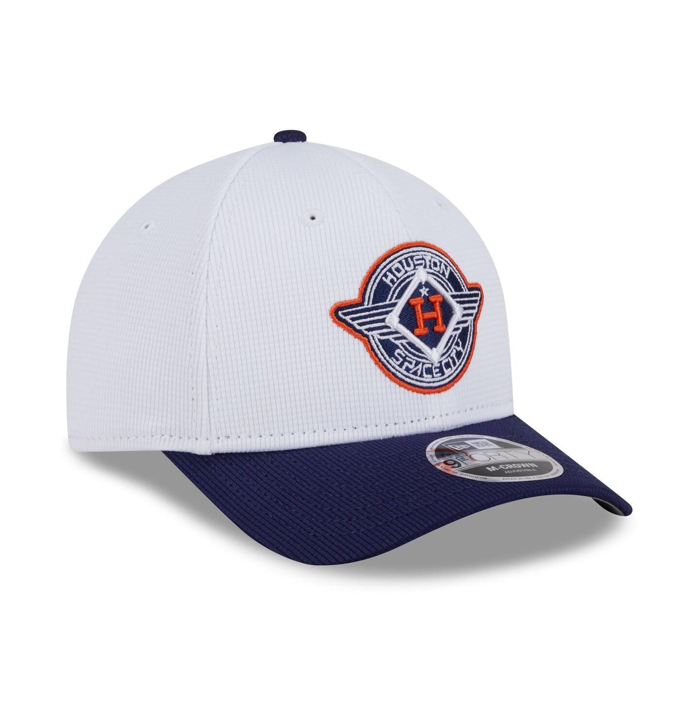 Мужская кепка New Era White/Navy Houston Astros 2025 City Connect Batting Practice 9FORTY Adjustable Hat — фото 3