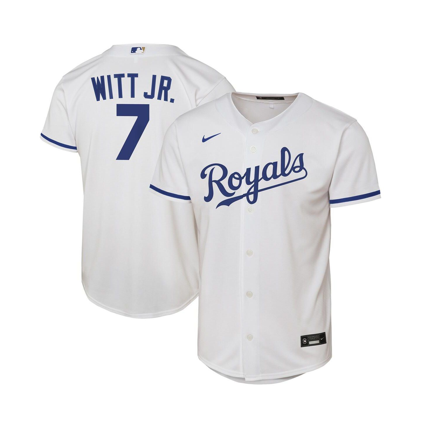 Детская домашняя джерси Nike Bobby Witt Jr. Kansas City Royals Replica, цвет белый — фото 1