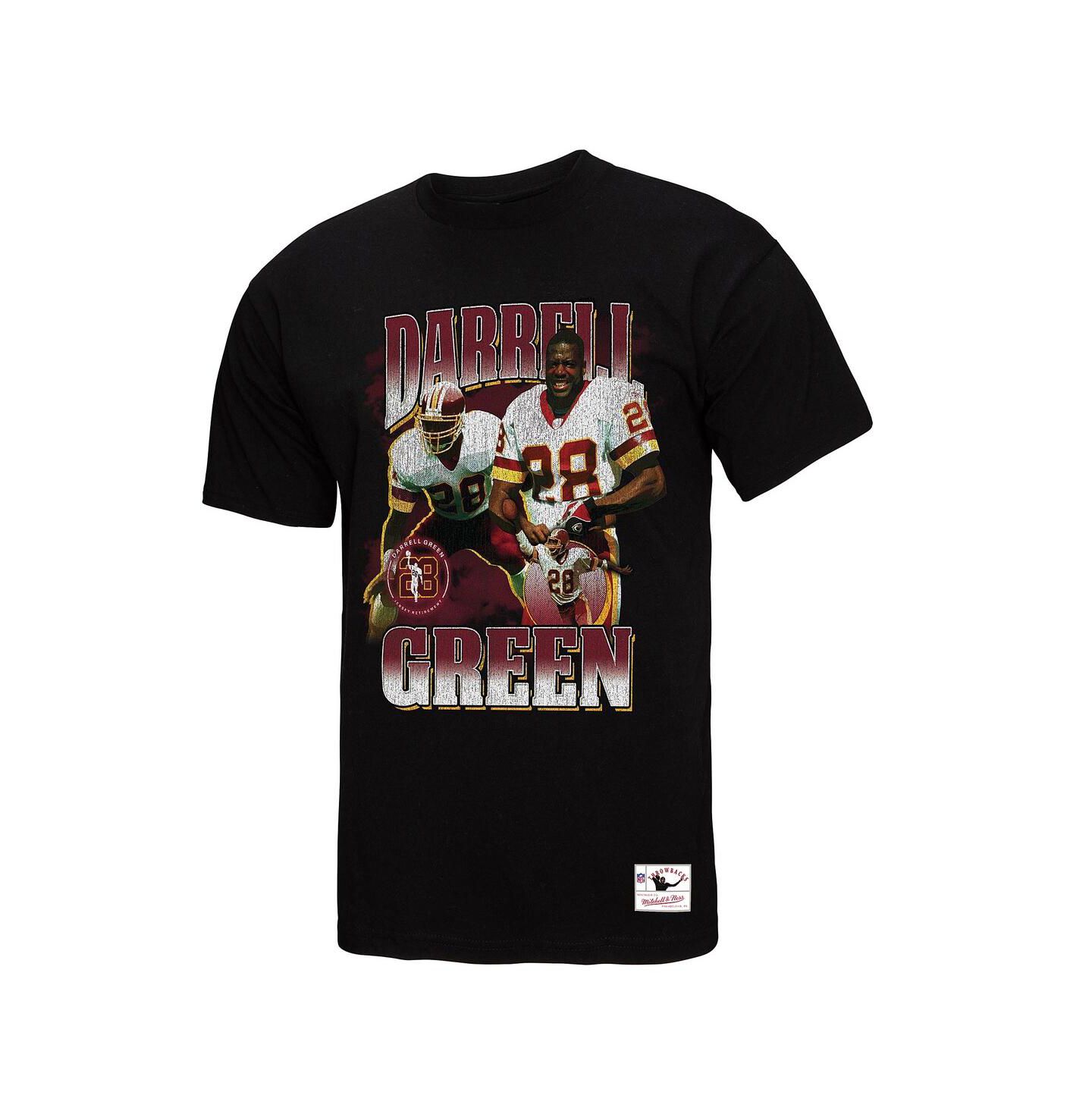 Мужская футболка Mitchell & Ness Darrell Green Black Washington Commanders Player Graphic — фото 2