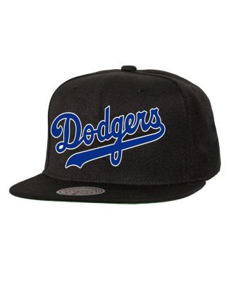 Mitchell & Ness - Men's Black Los Angeles Dodgers Cooperstown Collection Basic Flip Snapback Hat