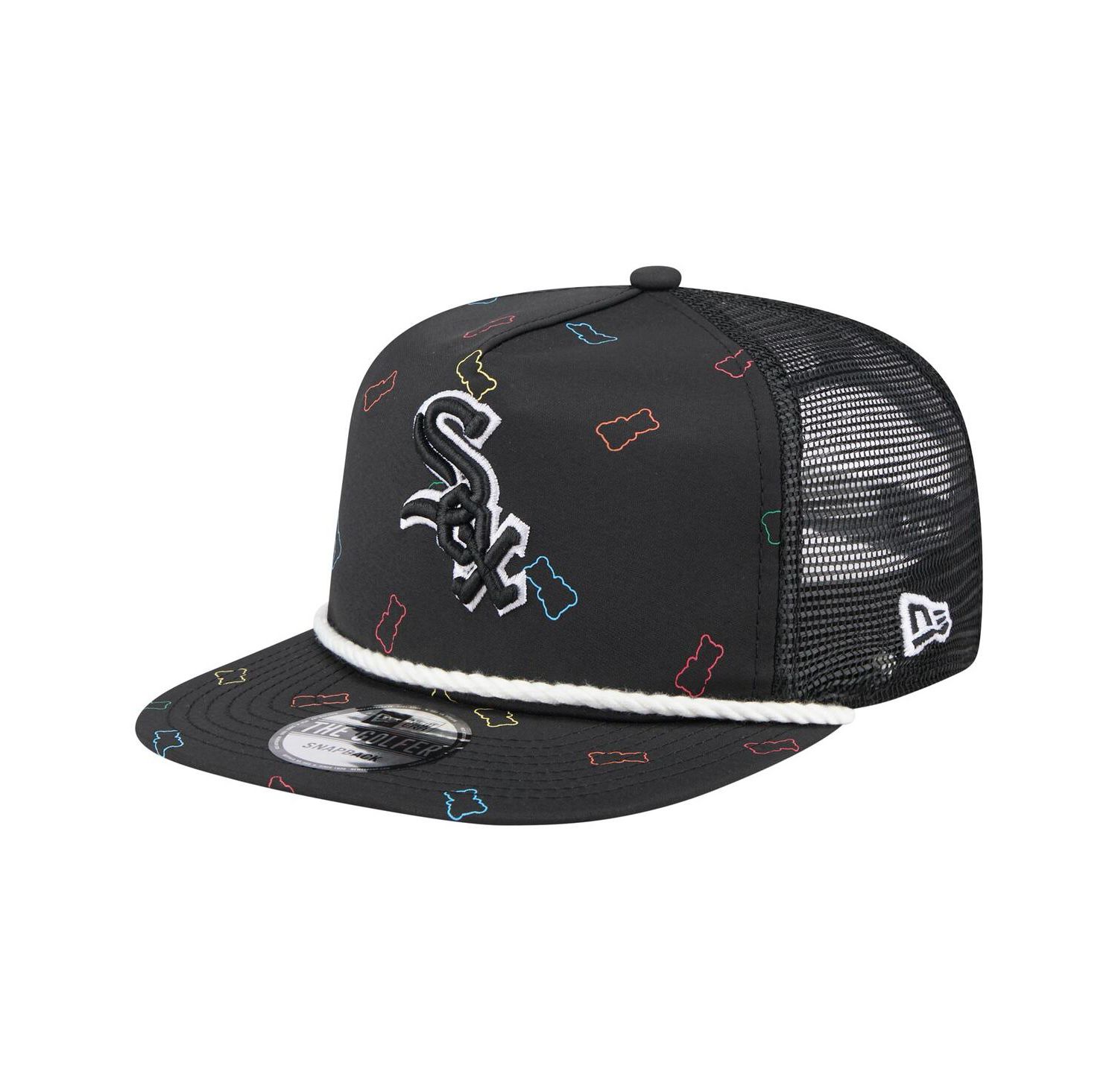 Men's Black Chicago White Sox Gummy Golfer Trucker Adjustable Hat