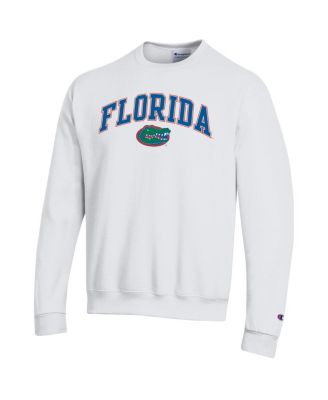 Men's White Florida Gators Arch Over Logo Pullover Sweatshirt
