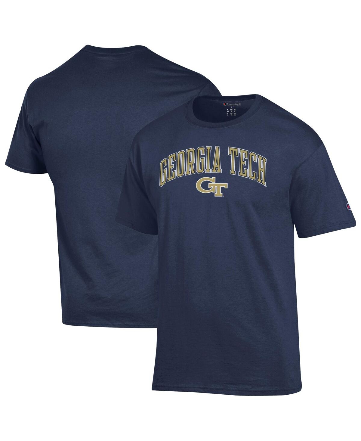 Men's Navy Georgia Tech Yellow Jackets Arch Over Logo T-Shirt - Navy