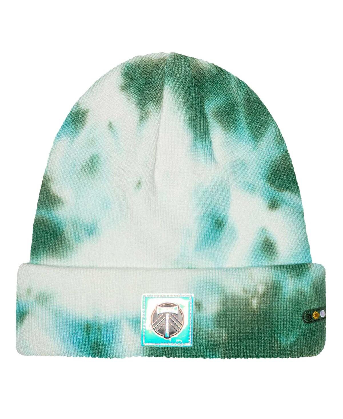 Men's Portland Timbers Psychedelic Tie-Dye Cuffed Knit Hat - Black