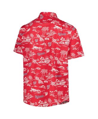 Men's Red Washington Nationals Kekai Performance Button-Up Shirt