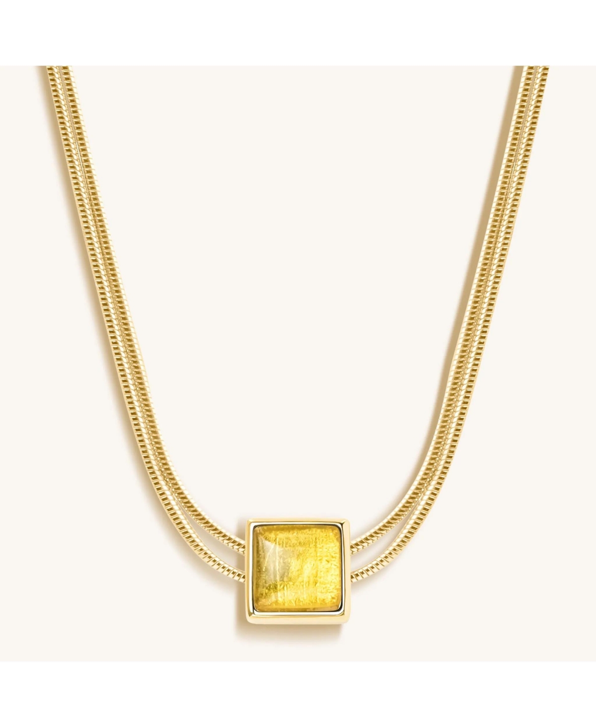 Awaken & Shine - Citrine Evil Eye November Birthstone Necklace - Gold