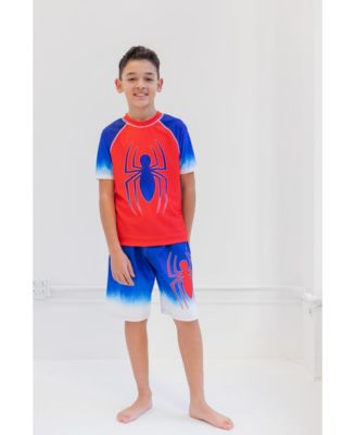 Toddler Boys UPF 50+ Rash Guard and Swim Trunks Outfit Set