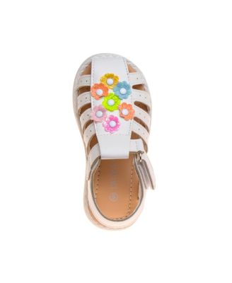 Toddler Girls Flower Detail Closed Toe Sandals