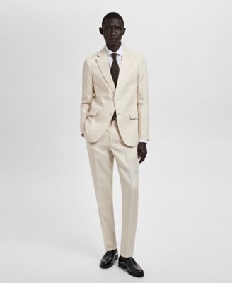 Men's Linen Slim-Fit Suit Blazer