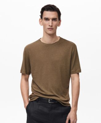 MANGO - Men's Linen Slim-Fit T-Shirt