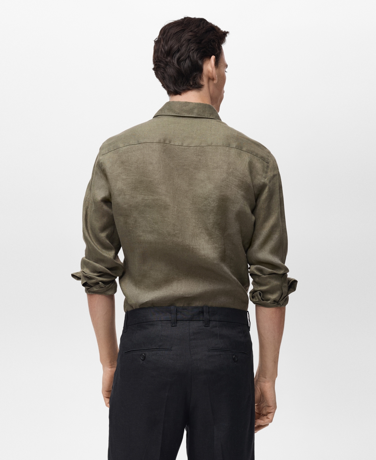 Mango Slim Fit Linen Button-up Shirt