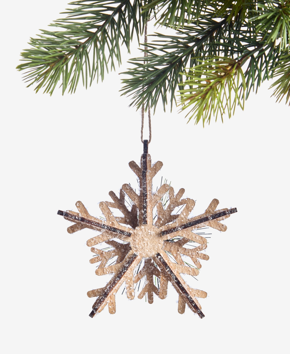 Holiday Lane Nordic Wonderland Rustic Snowflake Ornament, Macy's Exclusive In Multi