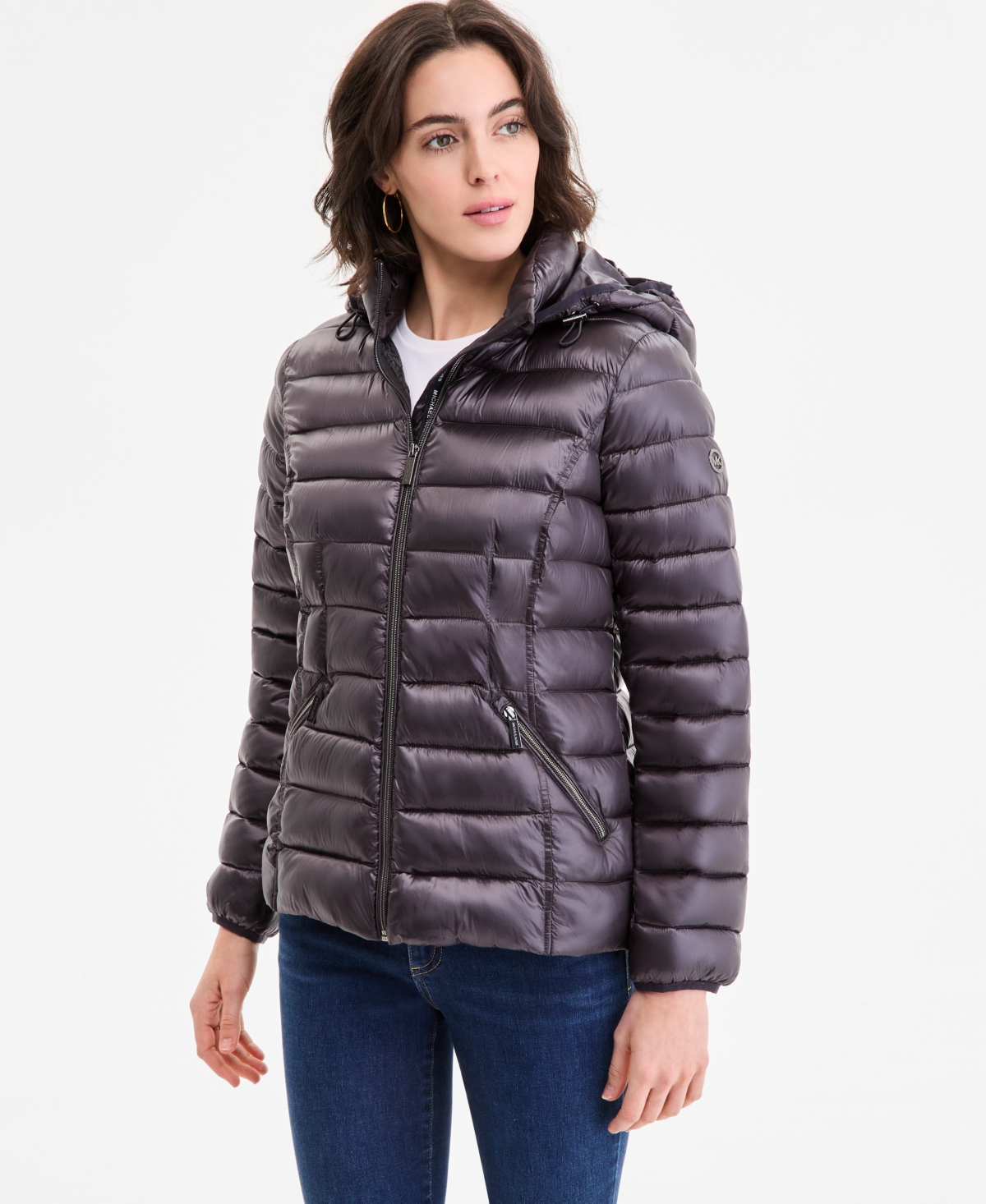 Michael Kors Michael  Women's Hooded Shine Packable Puffer Coat, Exclusively At Macy's