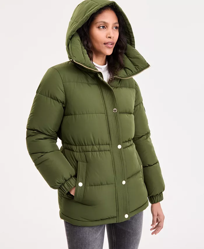 Women's Hooded Anorak Puffer Coat - thumbnail 5