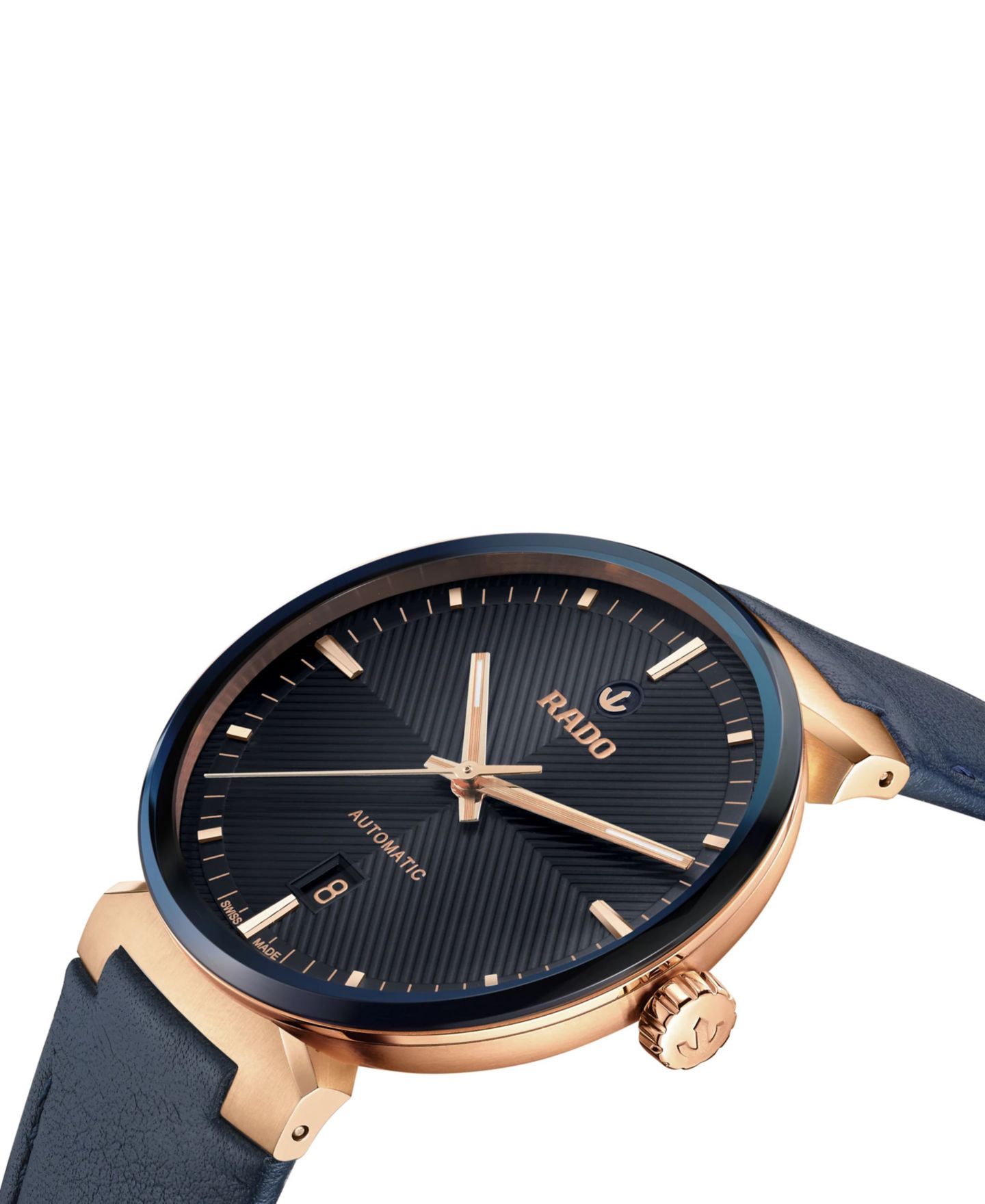 Часы Rado Unisex Swiss Automatic Florence Blue Leather Strap Watch 39mm — фото 2