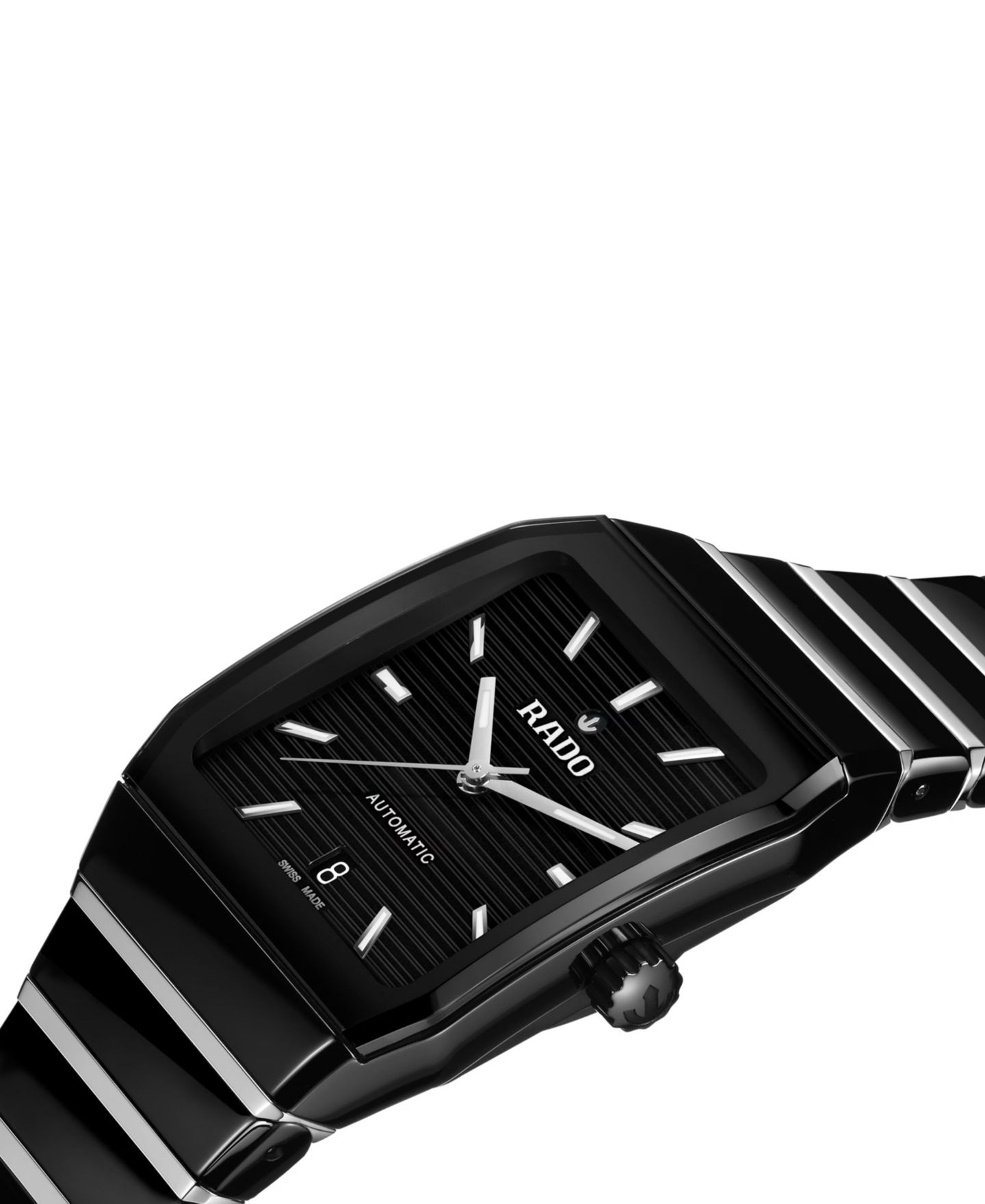 Женские часы Rado Swiss Automatic Anatom Stainless Steel & Black Ceramic Bracelet Watch 33mm — фото 2