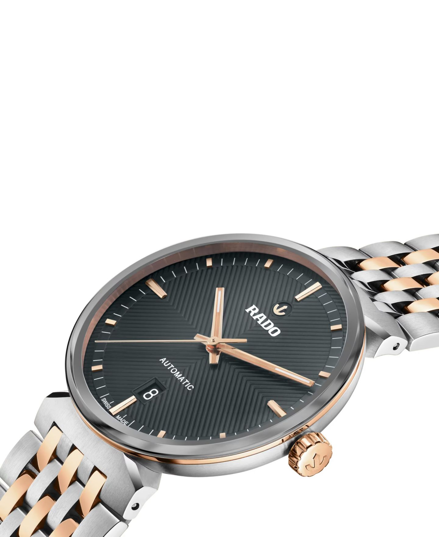 Швейцарские автоматические часы Rado Florence унисекс, двухцветный стальной браслет, 39 мм — фото 2