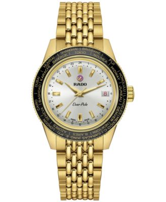 Unisex Swiss Automatic Captain Cook Over-Pole Interchangeable Brown Leather Strap Watch 39mm