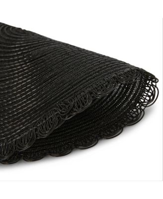 Chantilly 15" Round Woven Placemats Set of 6 - Durable, Reversible & Non-Slip Table Mats