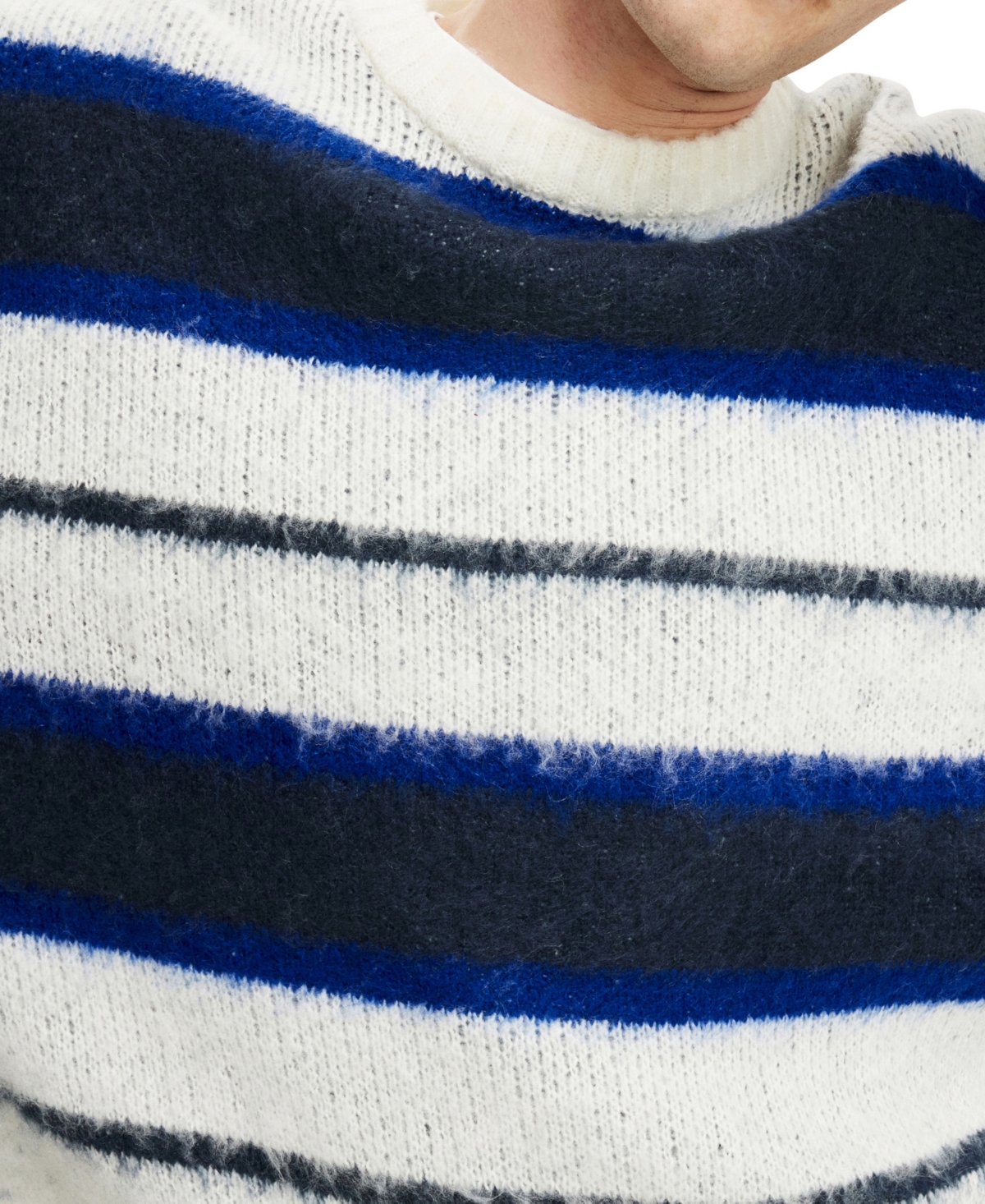 Shop Cotton On Men's Box Fit Fuzzy Crew Knit Sweater