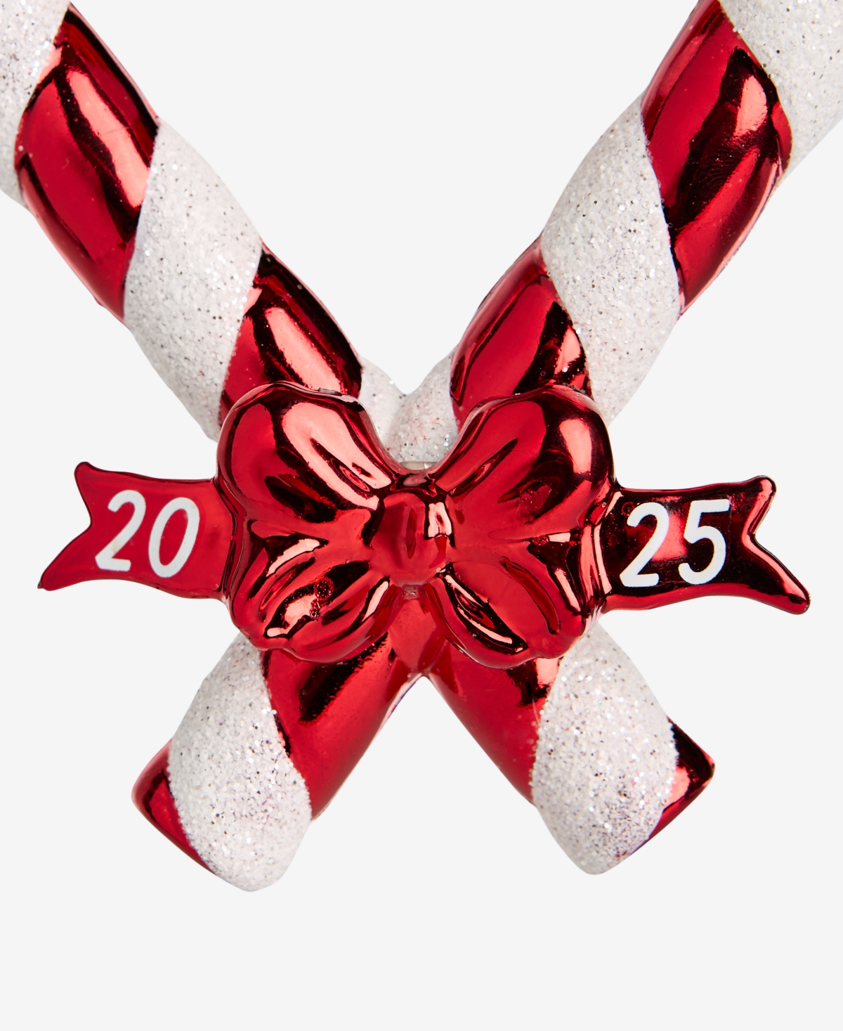 Holiday Lane Our First Christmas 2025 Candy Cane Heart Ornament, Macy's Exclusive In Transparent