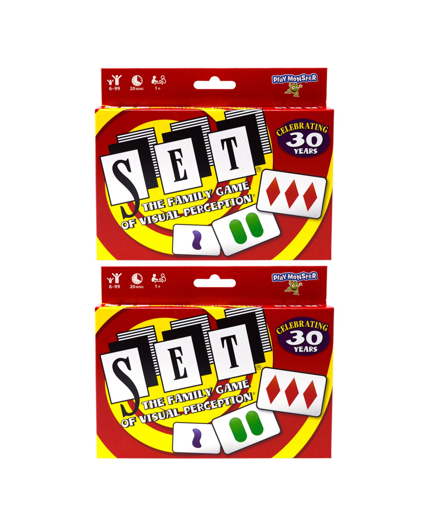 Детские карточные игры SET Family Games The Family Game of Visual Perception Card Games, Pack of 2 — фото 1