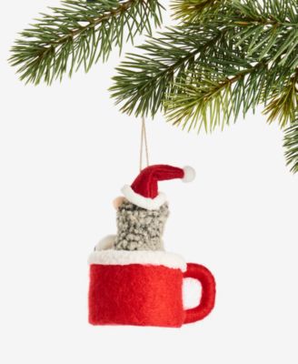 Tiny Tidings Hedgehog in Mug Ornament, Macy's Exclusive