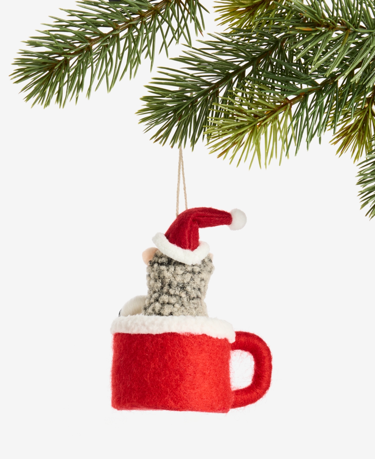 Holiday Lane Tiny Tidings Hedgehog In Mug Ornament, Macy's Exclusive In Transparent