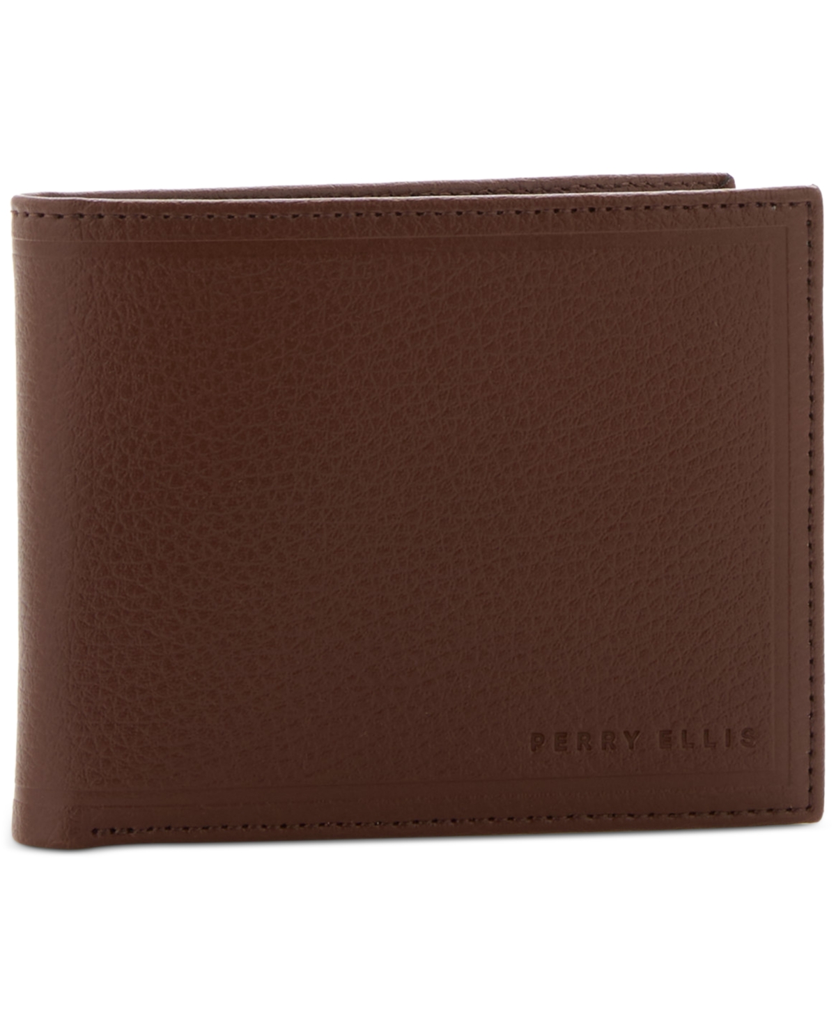 Perry Ellis Portfolio Men's Outlined Pebble Bifold Wallet
