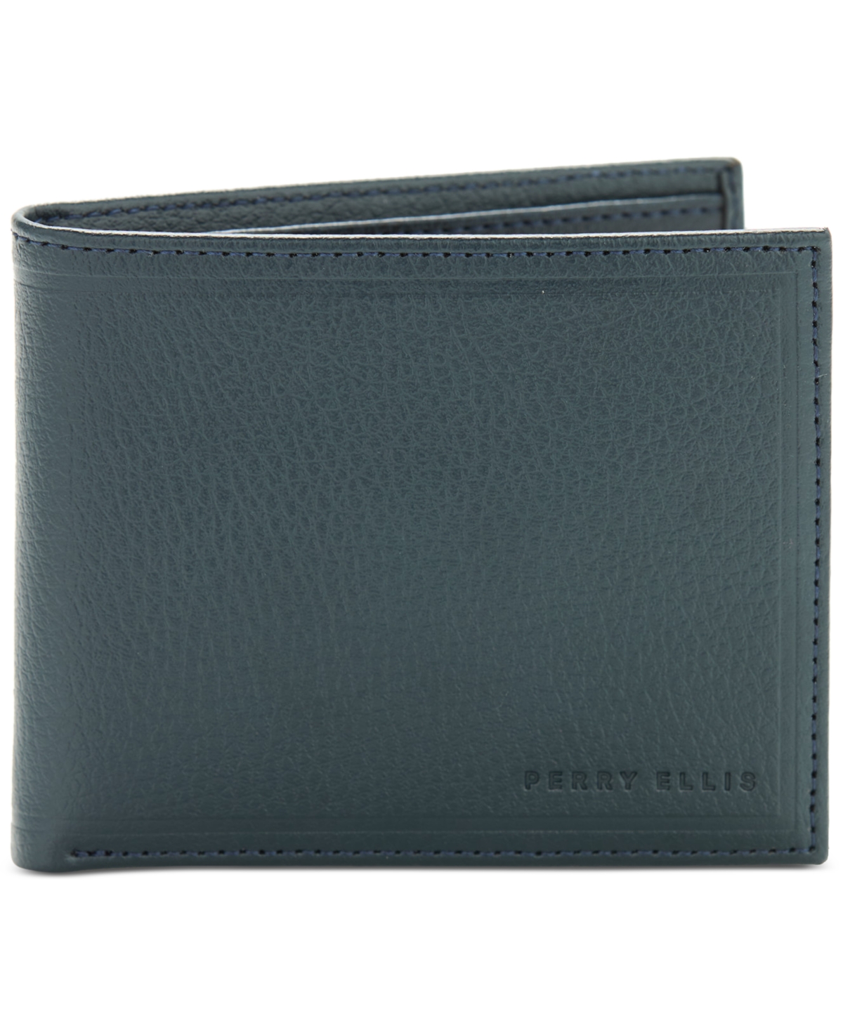 Perry Ellis Portfolio Men's Outlined Pebble Bifold Wallet
