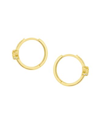 Cubic Zirconia Knot Hoop Earrings