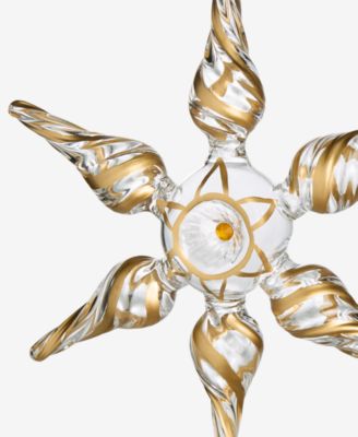 Blessed Glass Gold-Tone Striped Finial Ornament, Macy's Exclusive