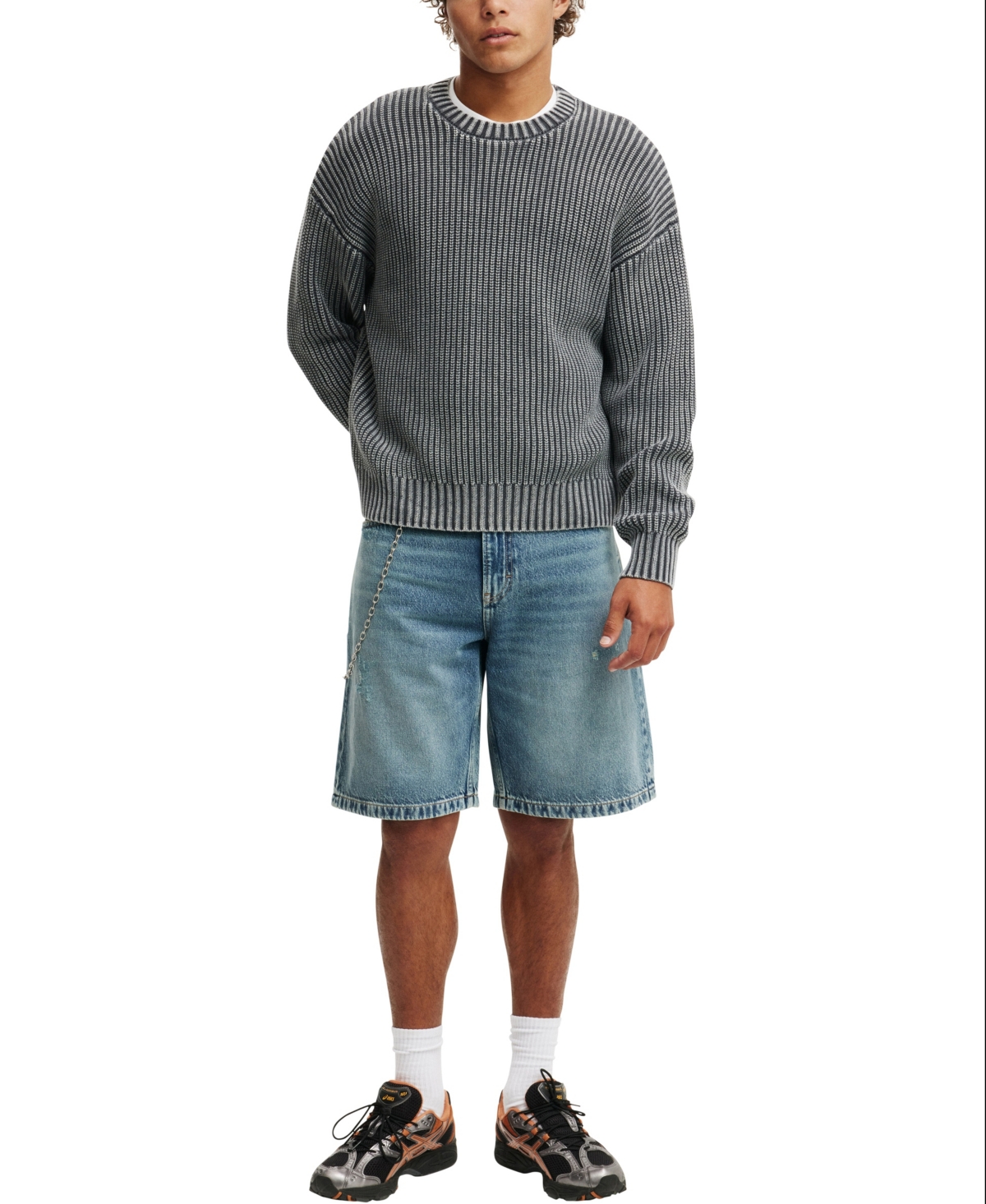 COTTON ON MEN'S BAGGY DENIM SHORTS 